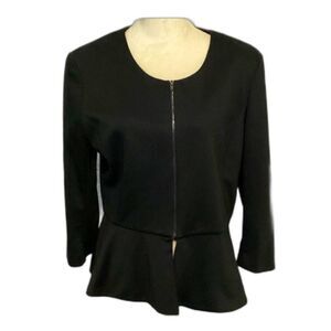 New York and Co Blazer Jacket Women’s Size XL Stretch 3/4 Zipper Front